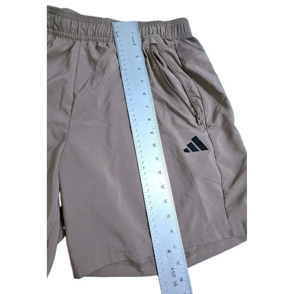 Adidas Aeroready Shorts Men's Large Brown Tan Woven Run Gym Summer Essentials